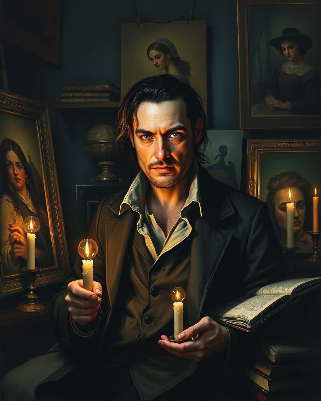 The artist in their studio